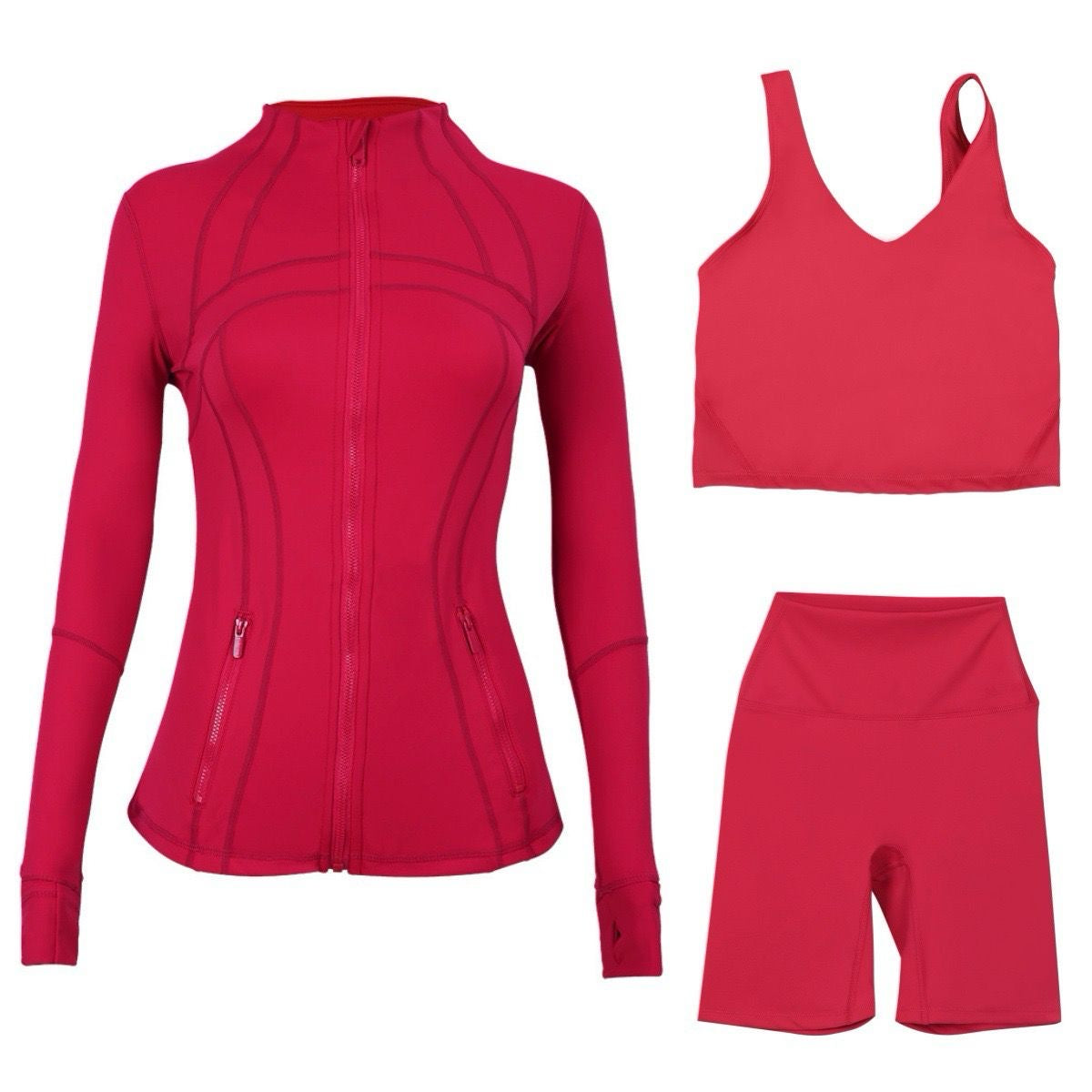 Lulu Red Short 3 Piece Set