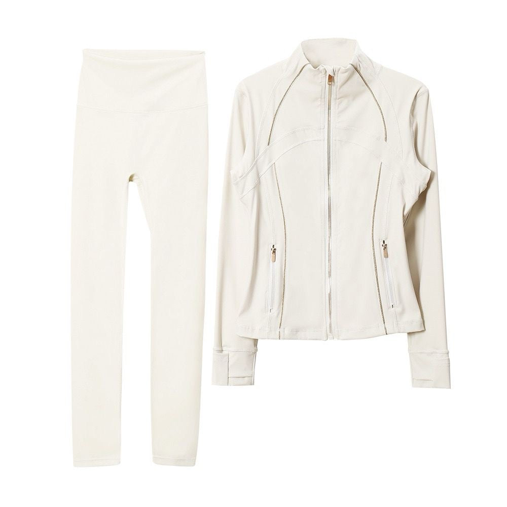 Lulu White/Gold Pants Set