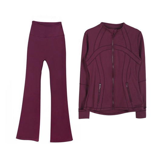 Lulu Burgundy Pants Set